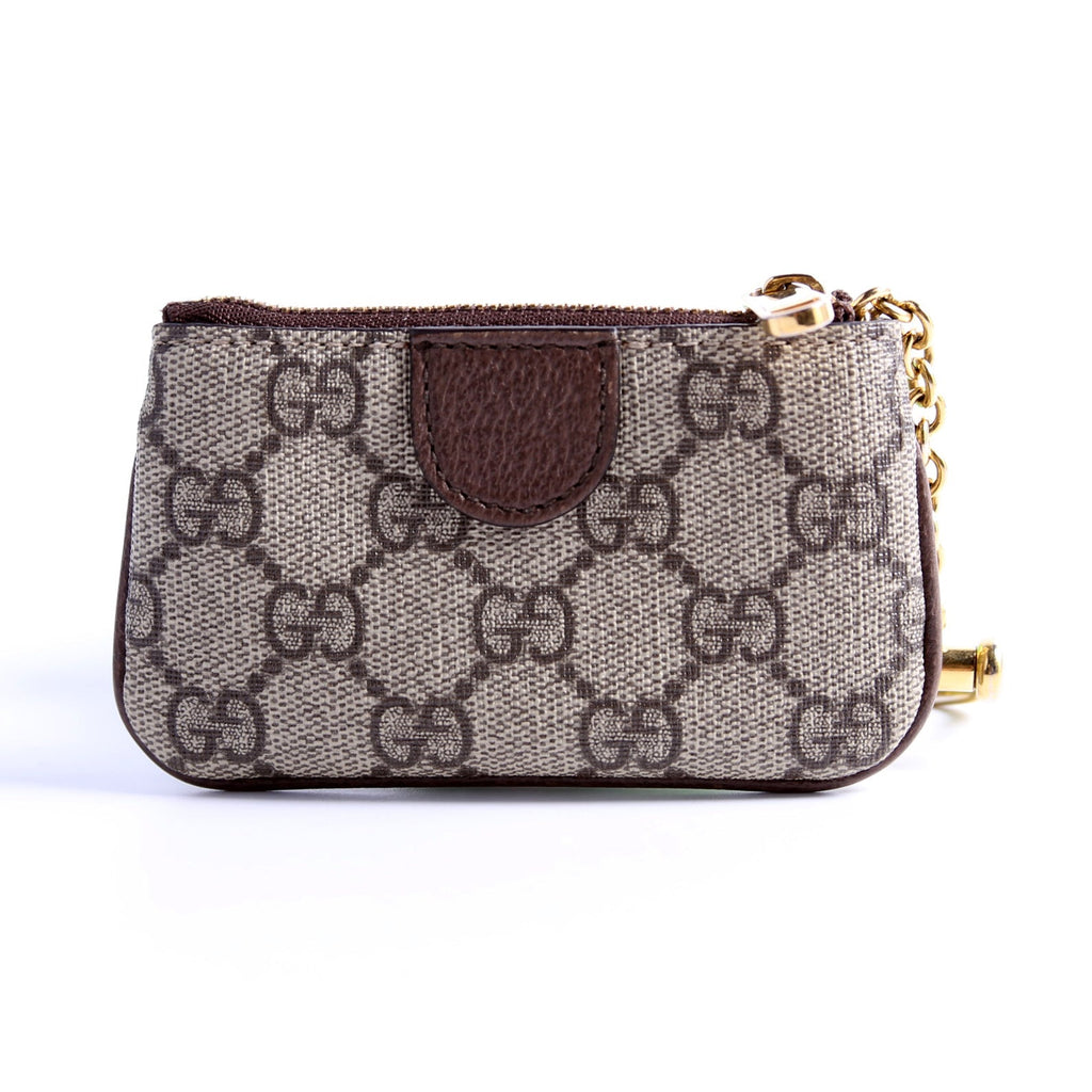 GG Supreme Ophidia Key Case Brown