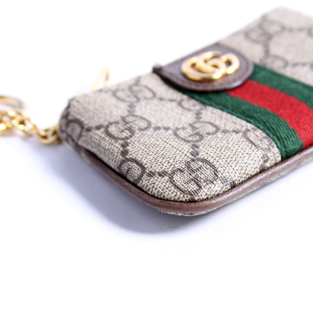 GG Supreme Ophidia Key Case Brown