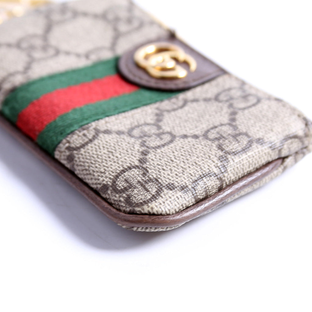 GG Supreme Ophidia Key Case Brown