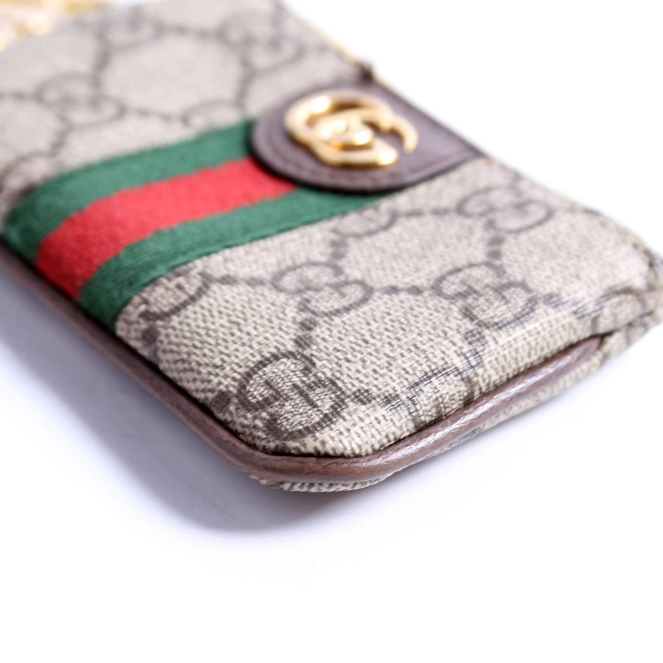 GG Supreme Ophidia Key Case Brown