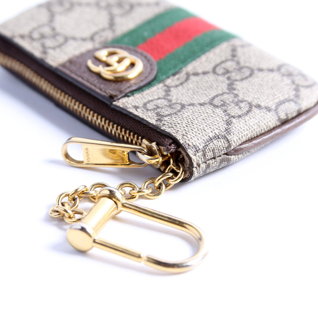 GG Supreme Ophidia Key Case Brown