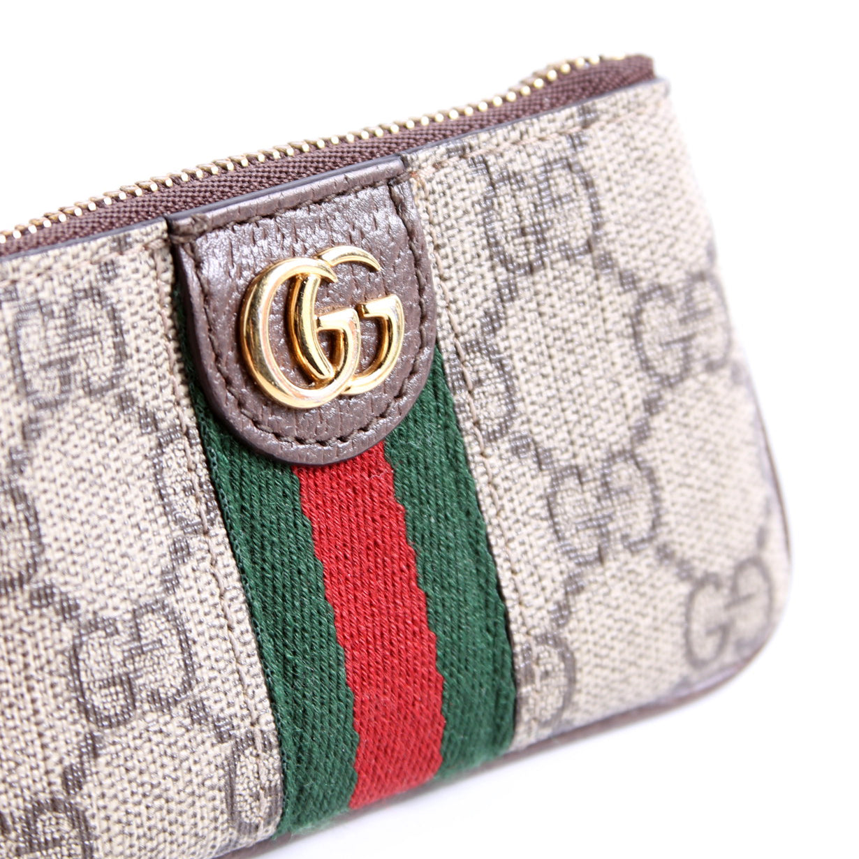 GG Supreme Ophidia Key Case Brown