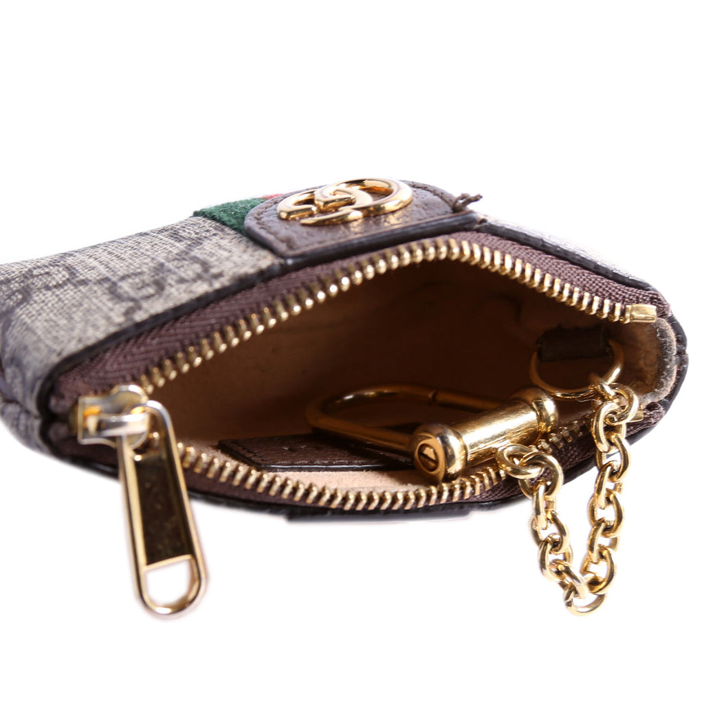 GG Supreme Ophidia Key Case Brown