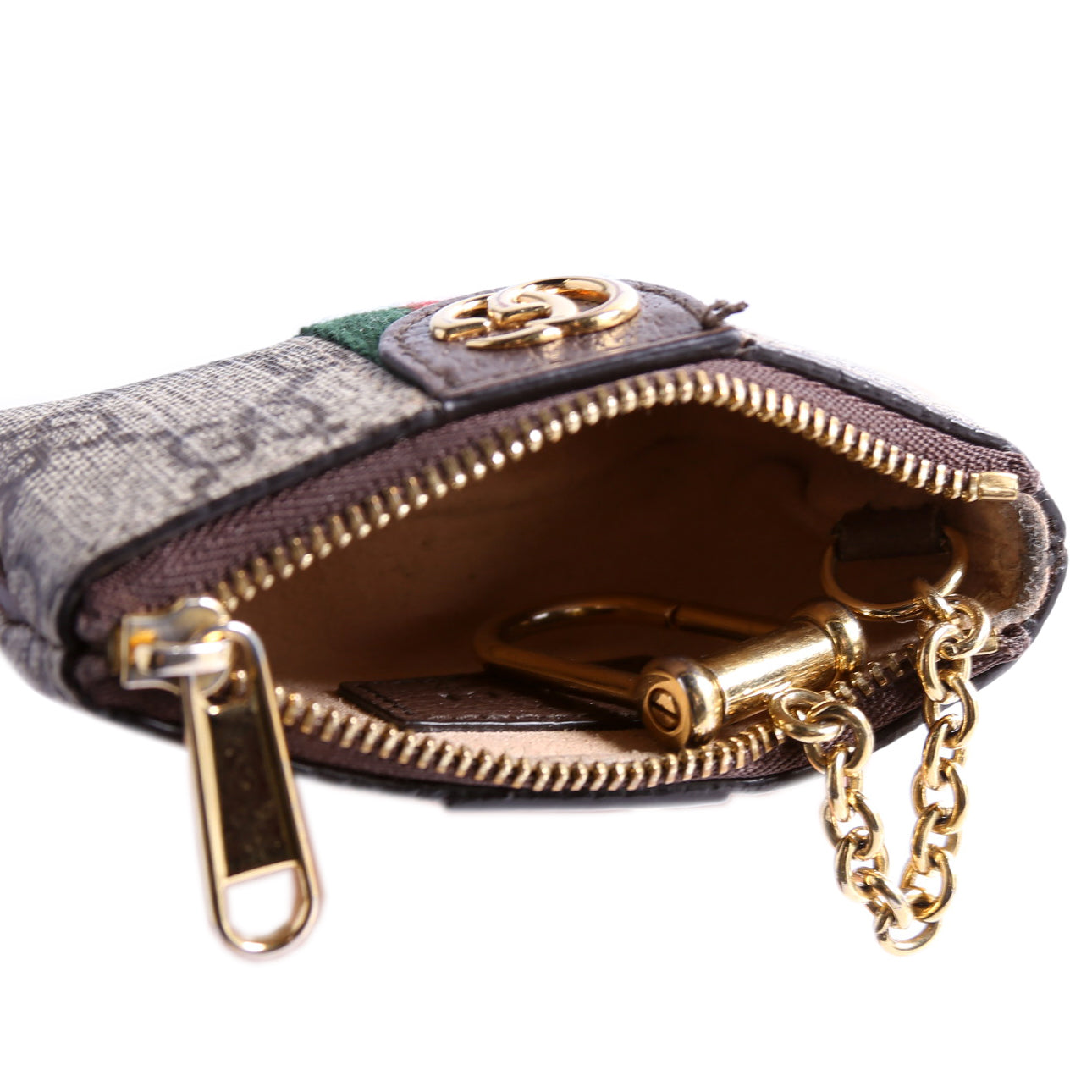 GG Supreme Ophidia Key Case Brown