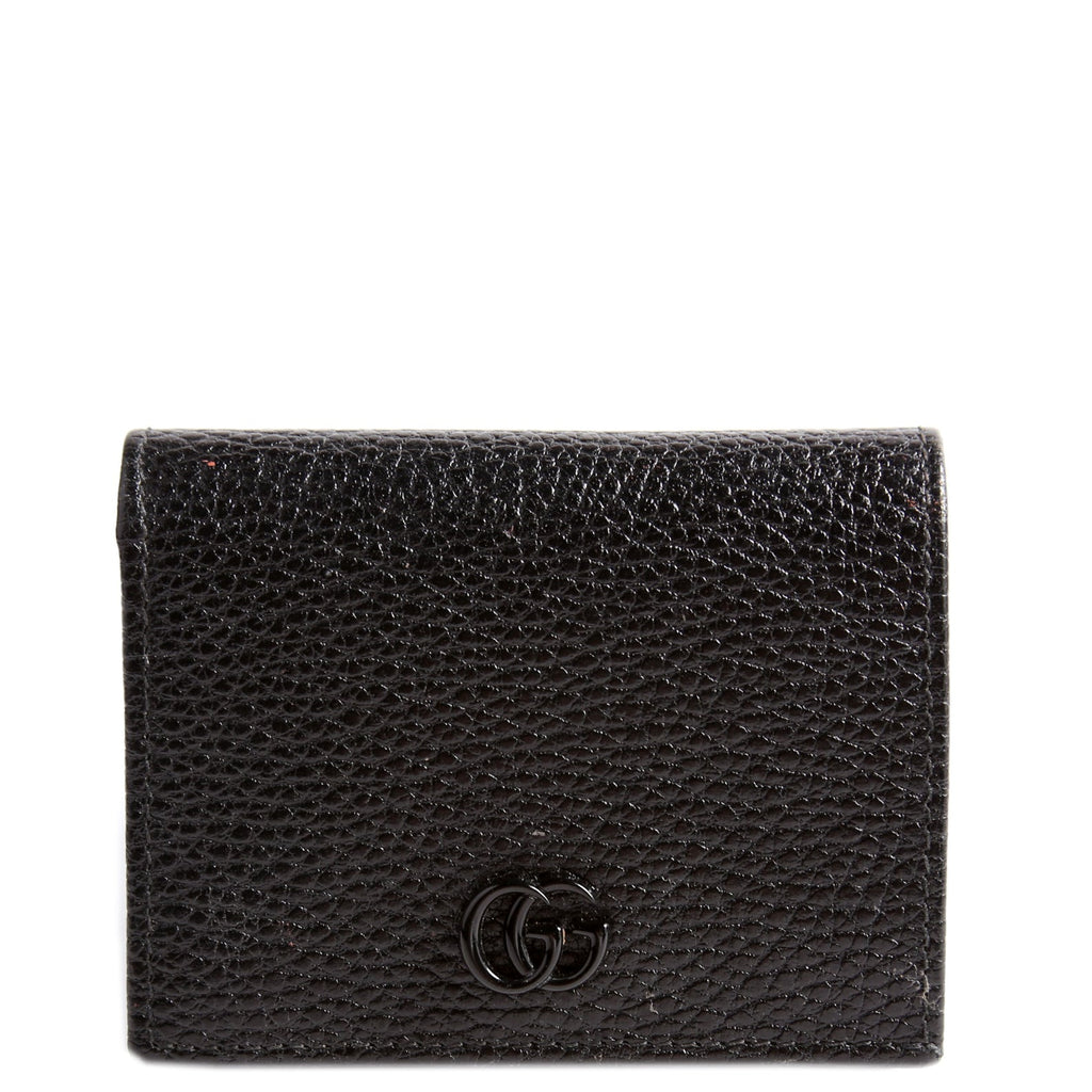 456126 GG Marmont Card Case Black