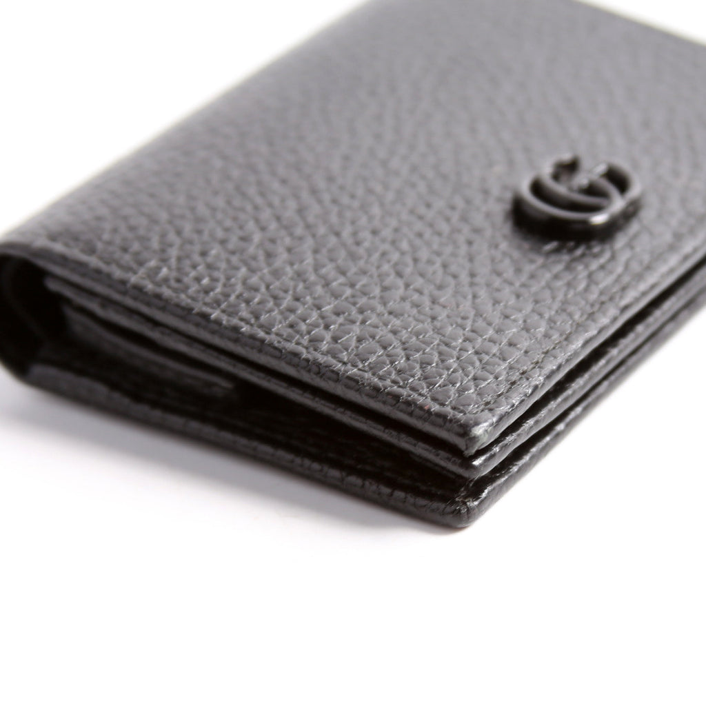 456126 GG Marmont Card Case Black