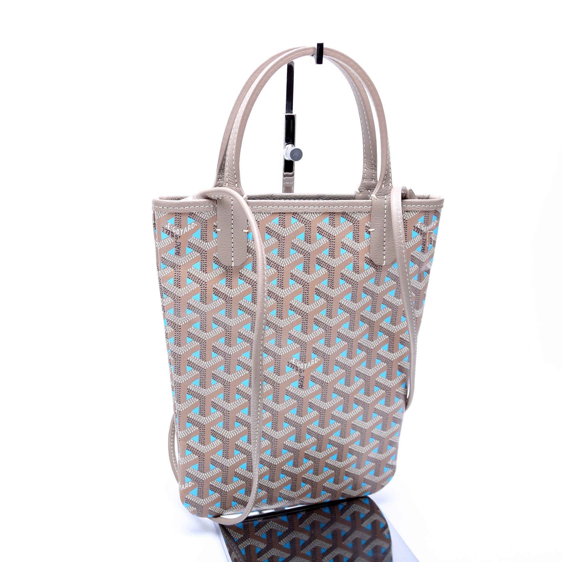 Goyardine Poitiers Claire Voie Tote Grey