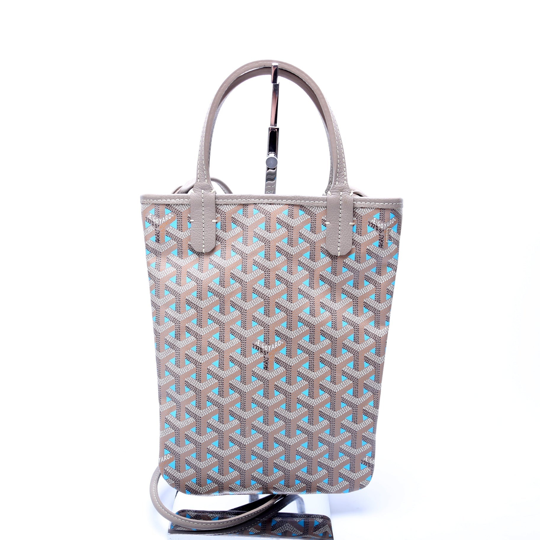 Goyardine Poitiers Claire Voie Tote Grey
