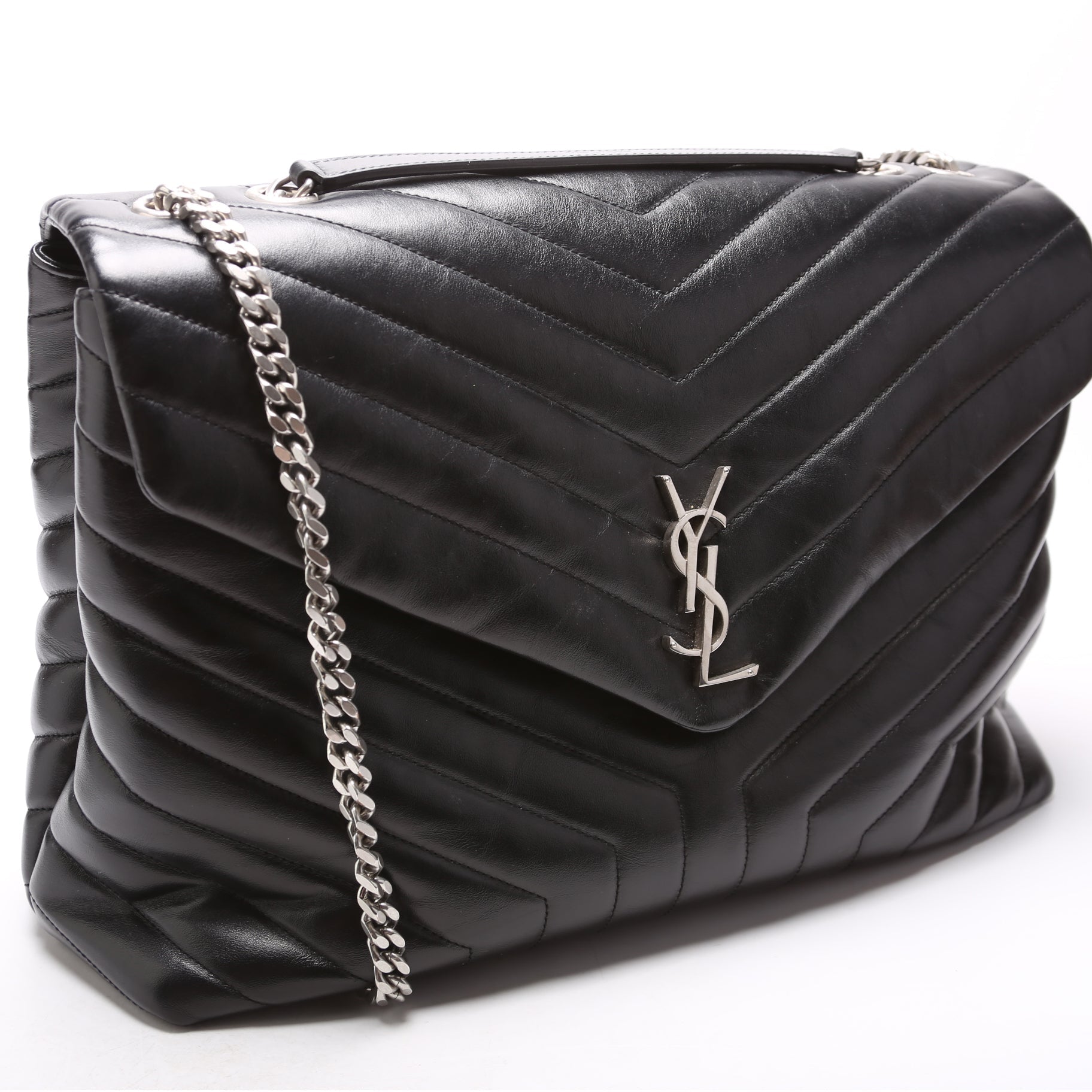 487215 Loulou Satchel Large Black