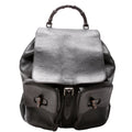 387097 Bamboo Backpack Leather Black