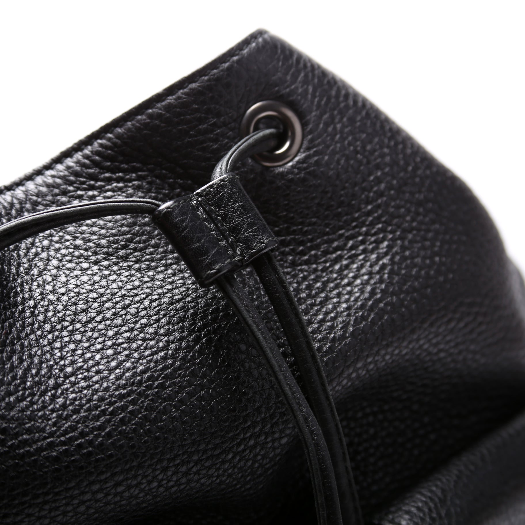 387097 Bamboo Backpack Leather Black