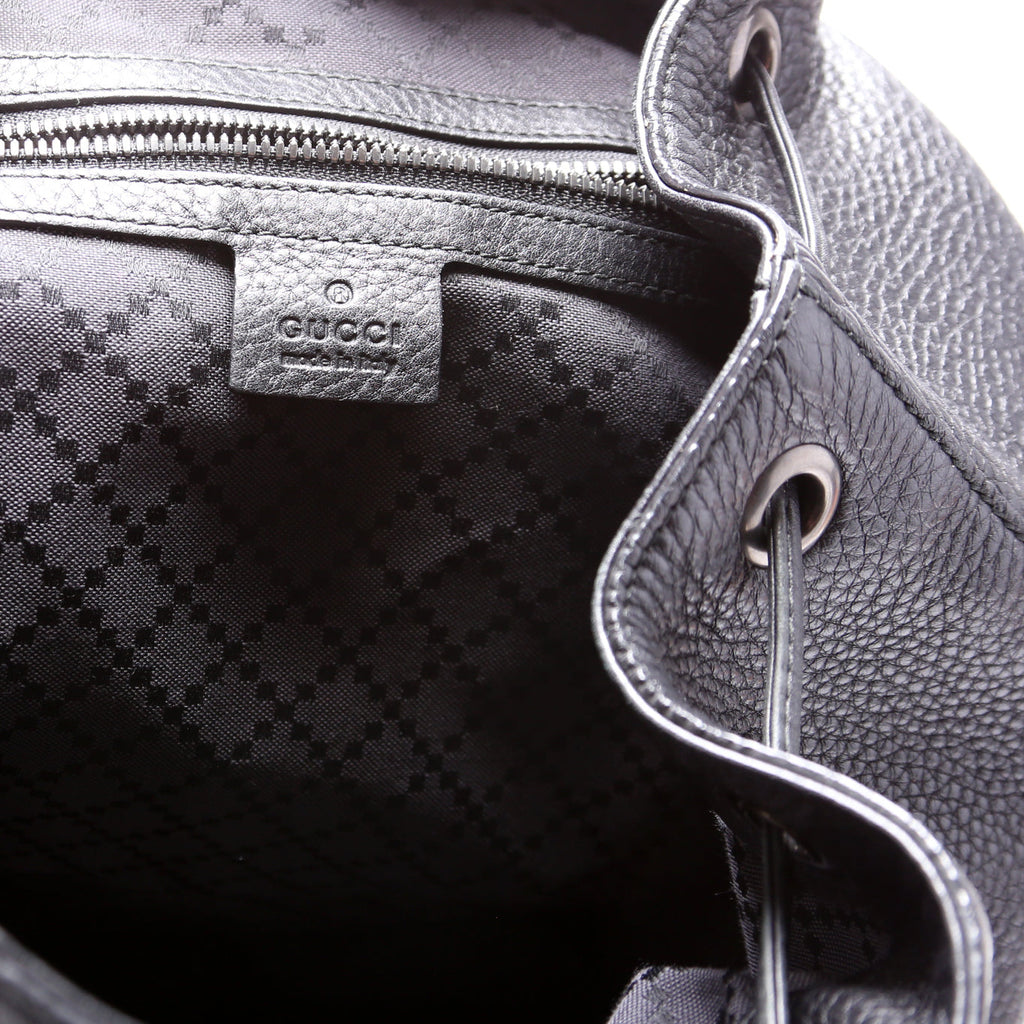 387097 Bamboo Backpack Leather Black