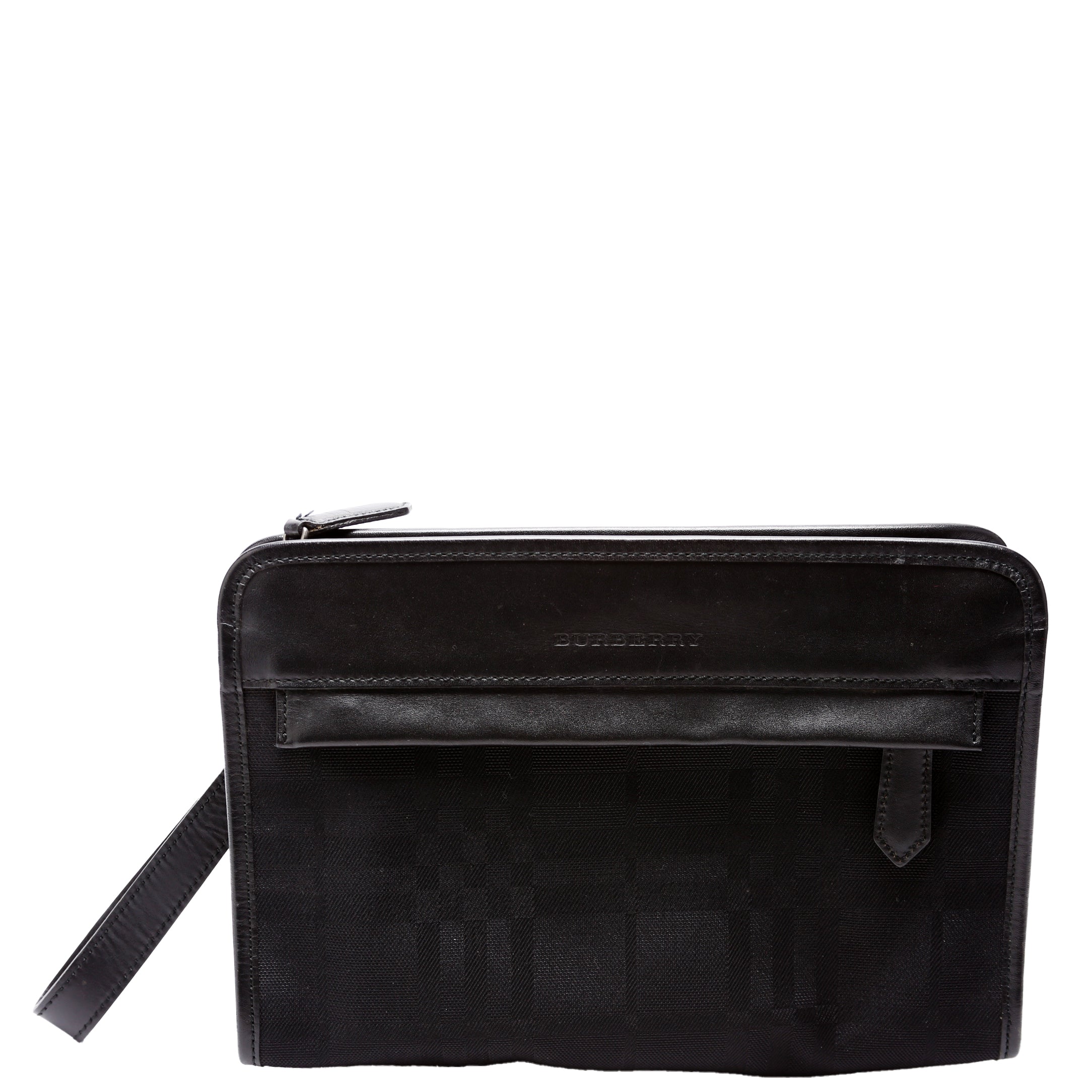 Nova Check Wrist Clutch Black