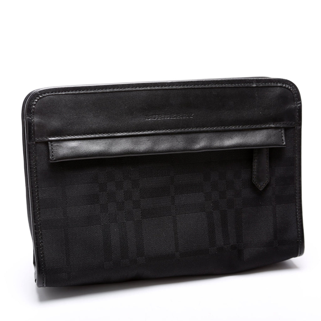 Nova Check Wrist Clutch Black