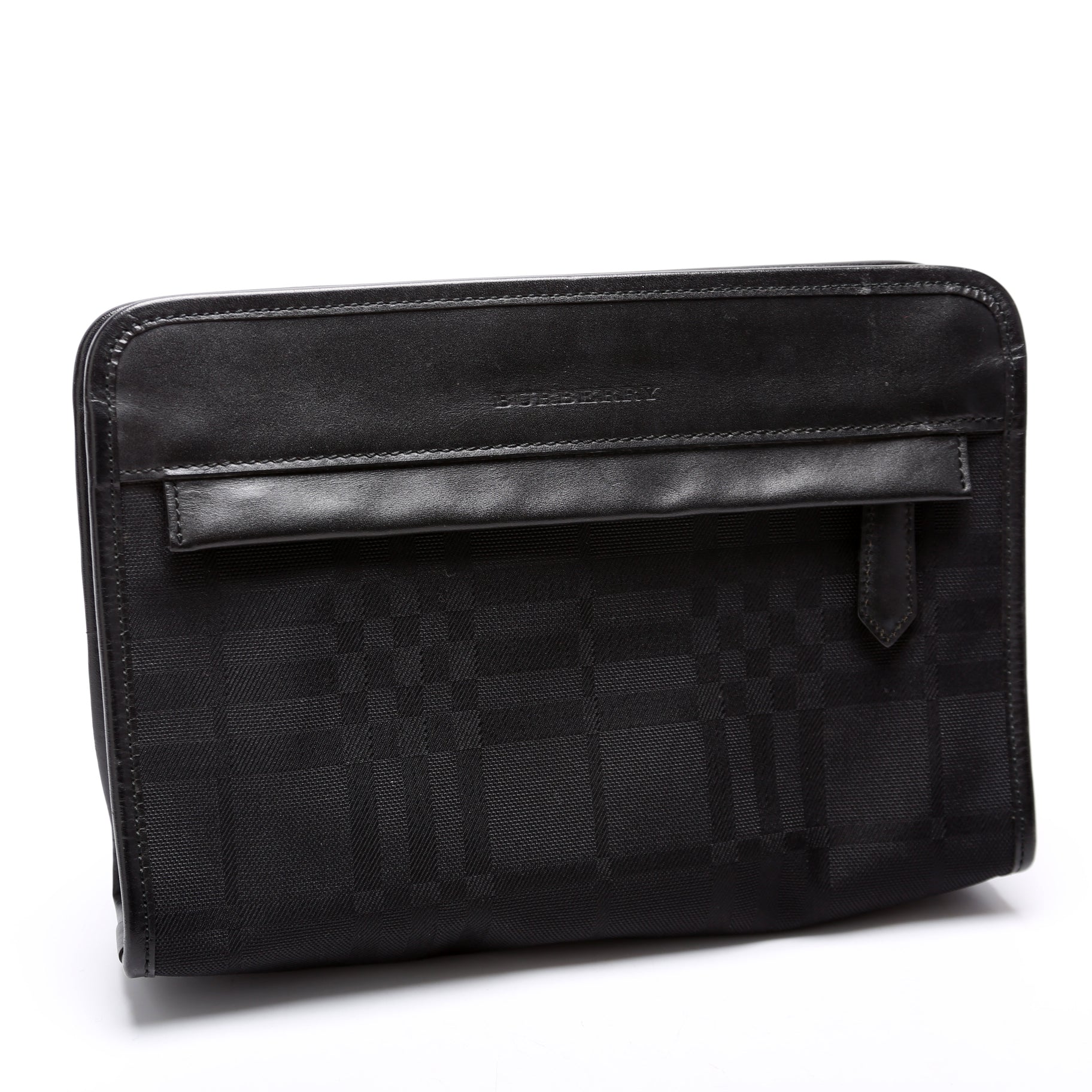 Nova Check Wrist Clutch Black