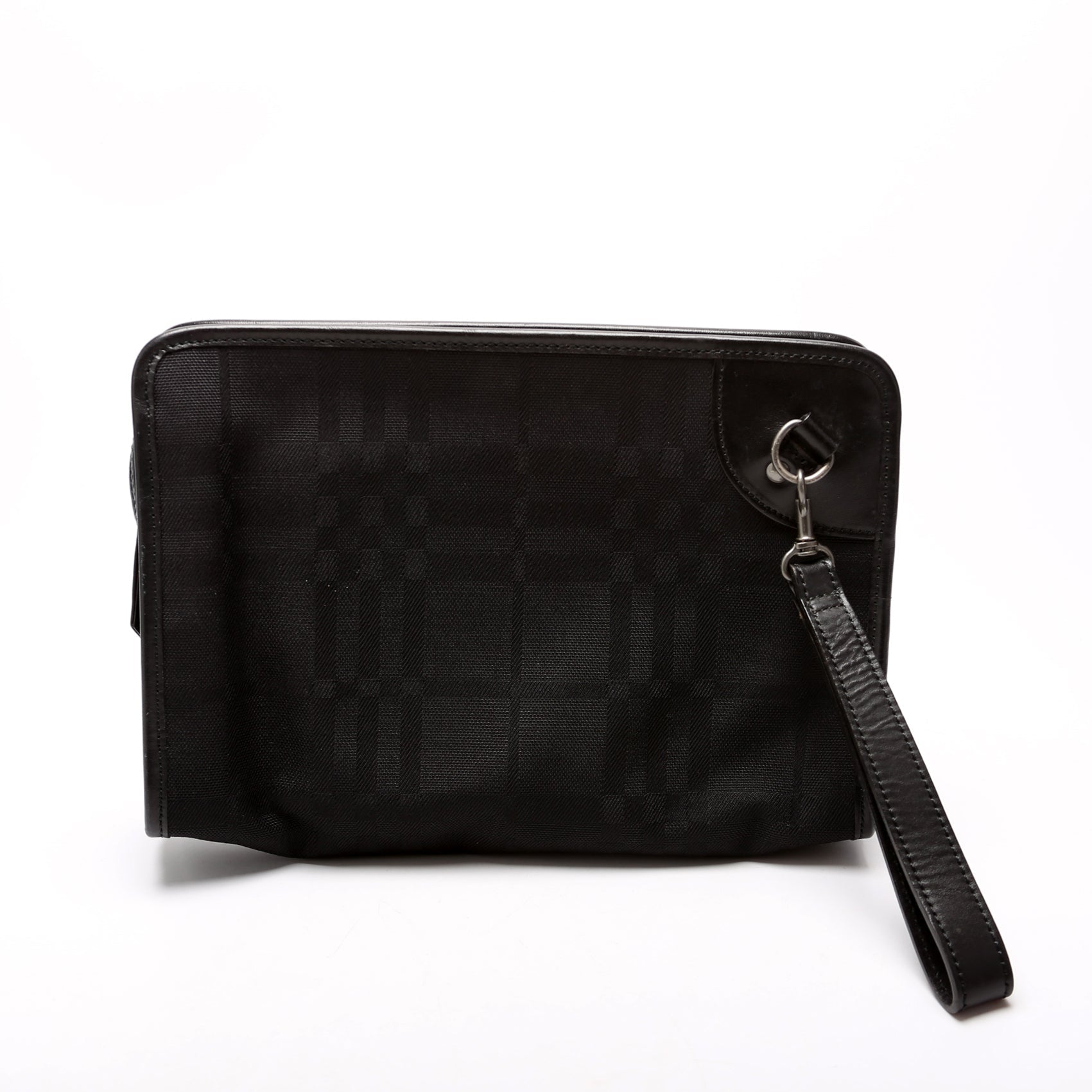 Nova Check Wrist Clutch Black