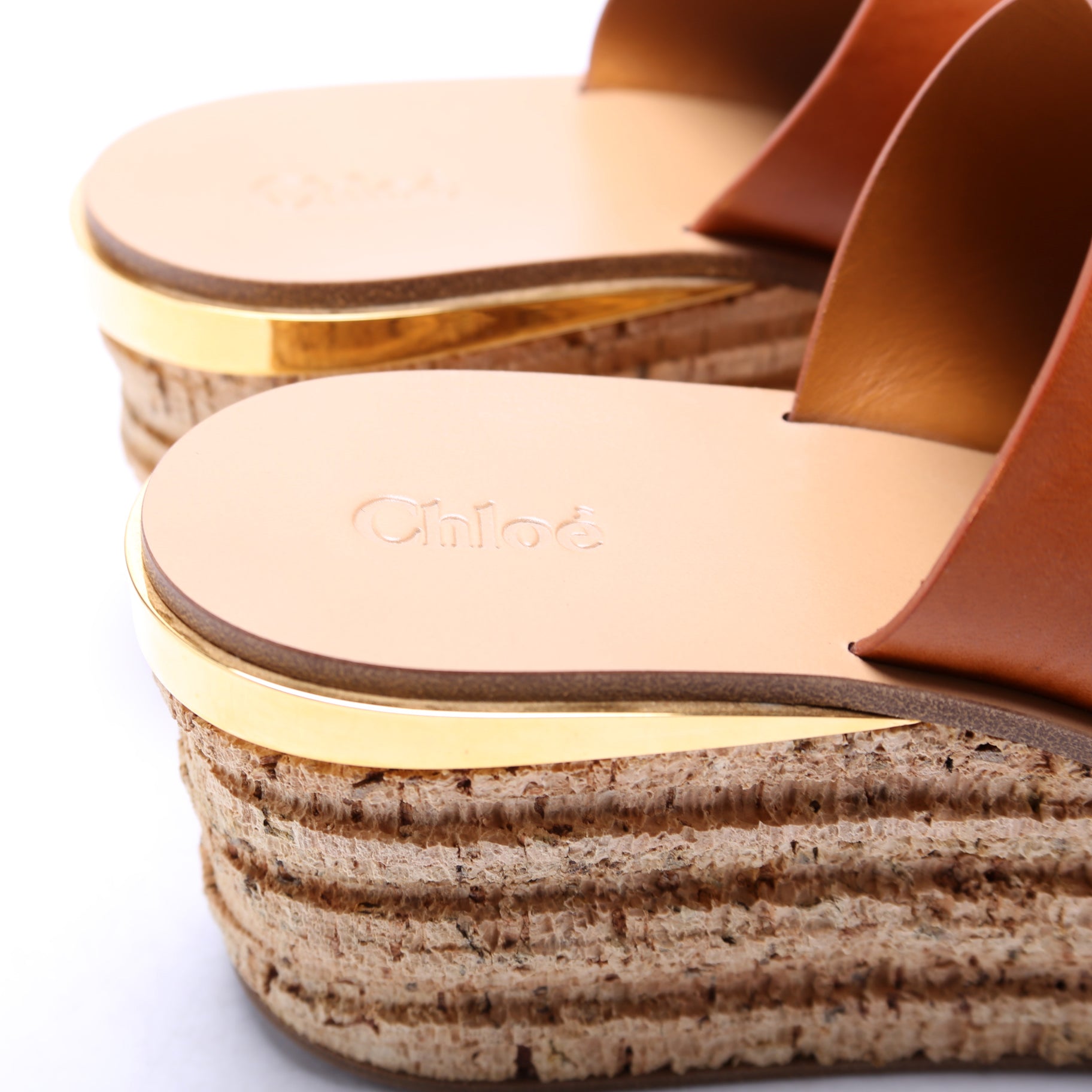 Camille Wedge Mules Size 39 Brown