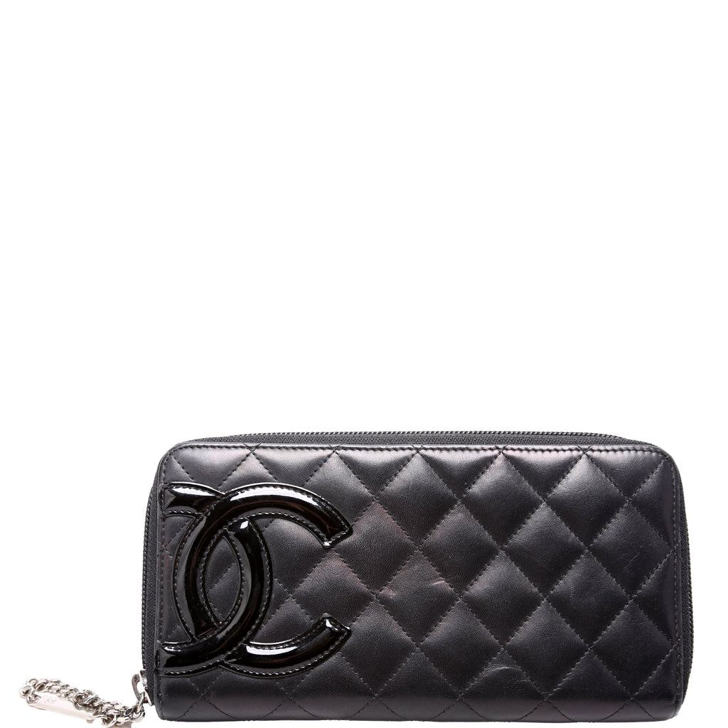 Cambon Ligne Zip Around Long Wallet Black