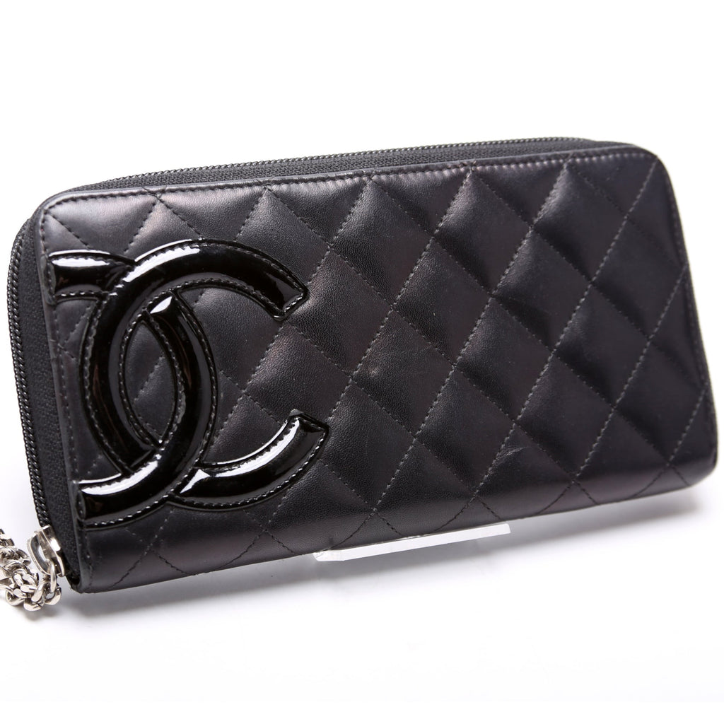 Cambon Ligne Zip Around Long Wallet Black