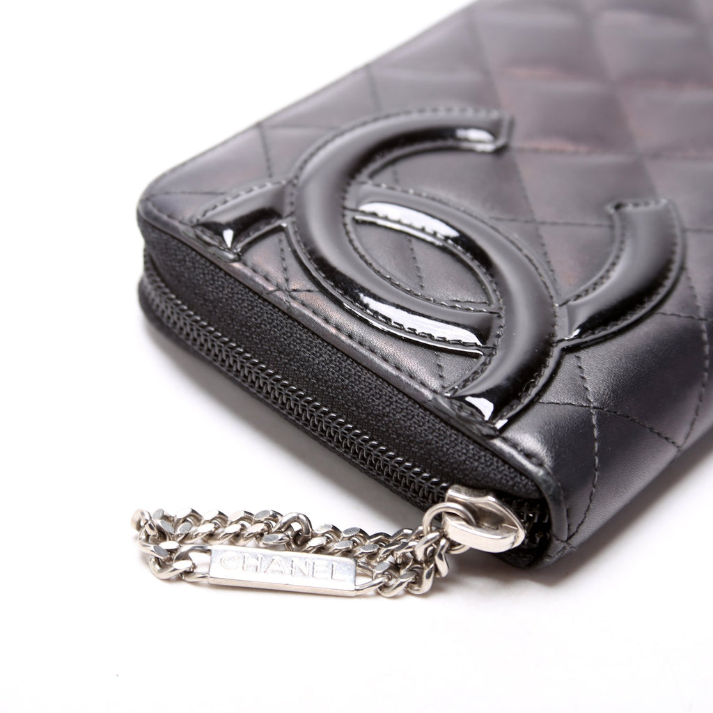 Cambon Ligne Zip Around Long Wallet Black