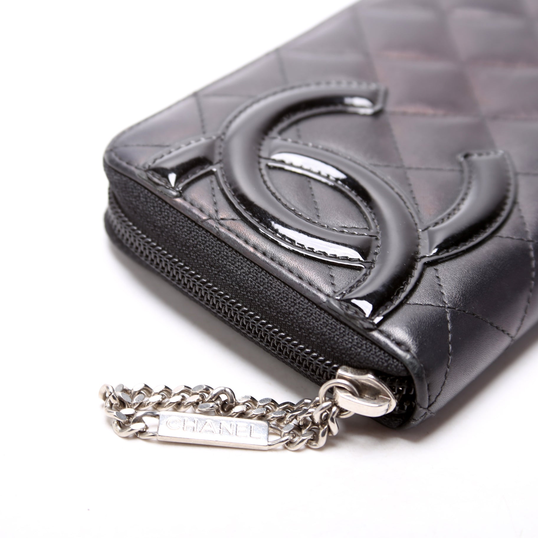 Cambon Ligne Zip Around Long Wallet Black