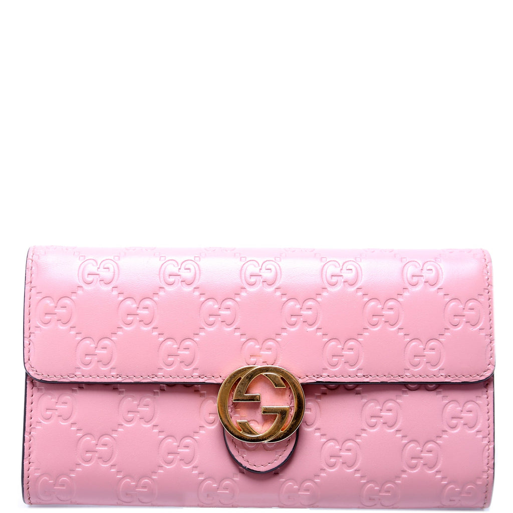 369663 Icon Guccissima Wallet Pink