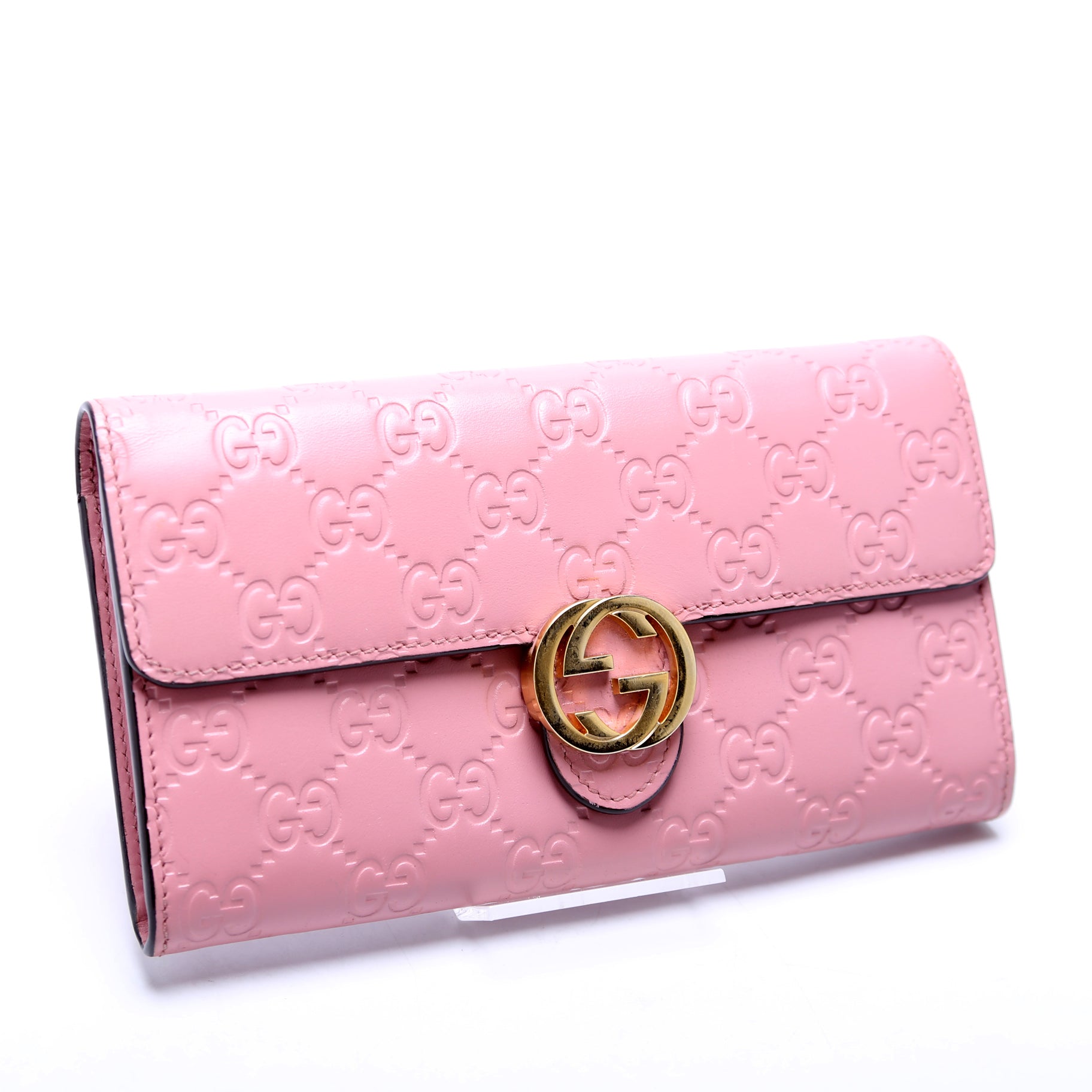 369663 Icon Guccissima Wallet Pink