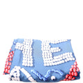 Kelly En Perles 140 Silk Scarf Blue