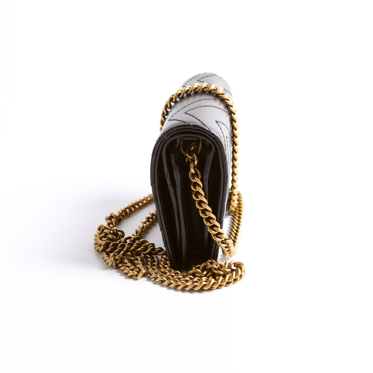 625693 Marmont Card Case With Chain Black