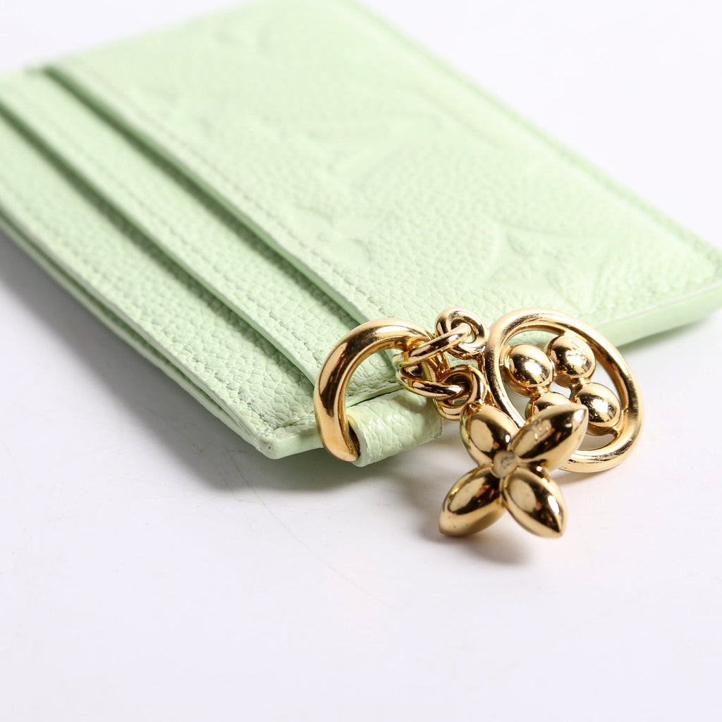 LV Charms Card Holder Emperiente Green