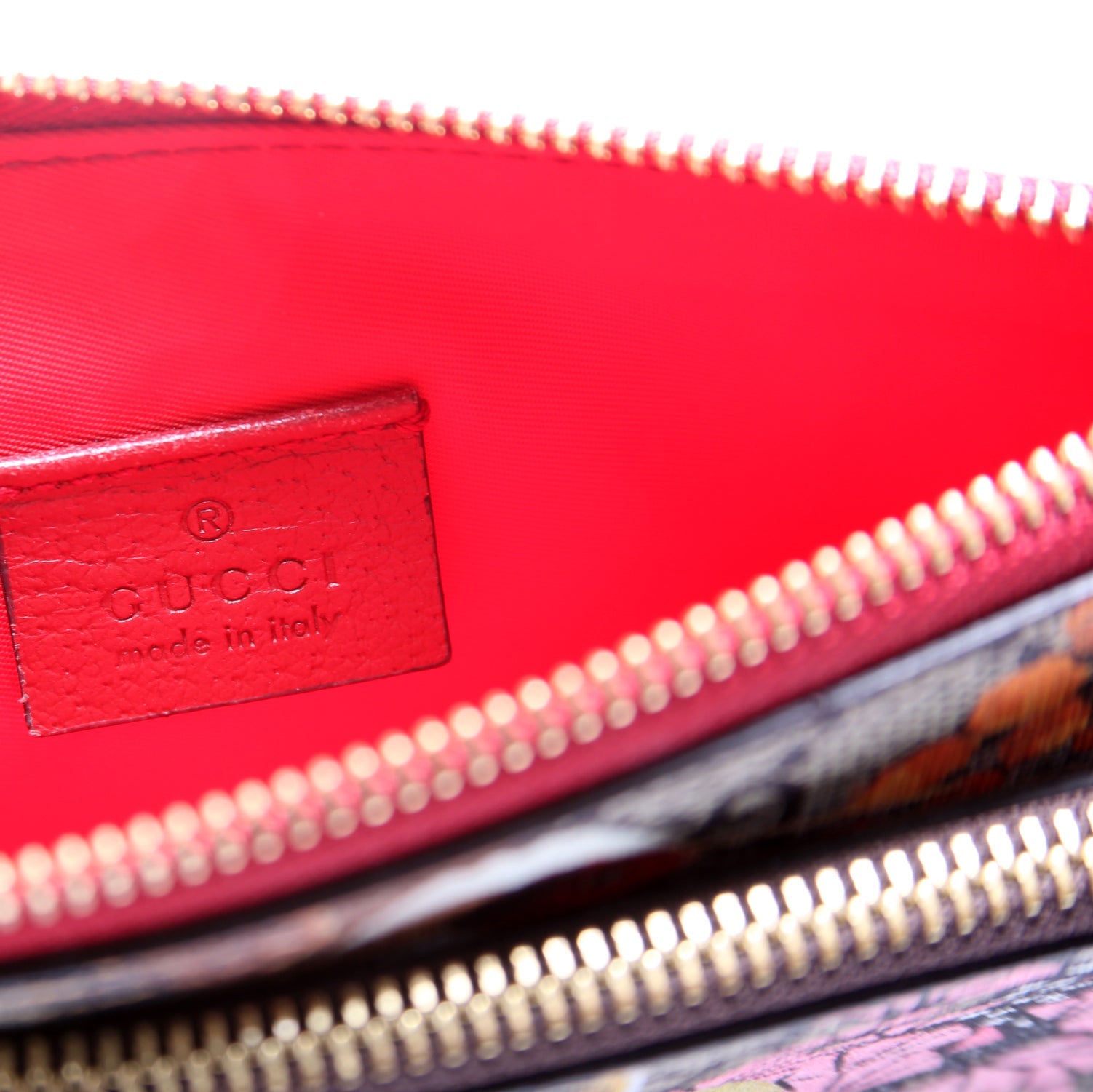454111 GG Supreme Tian/Bengal Double Zip Shoulder Bag Red