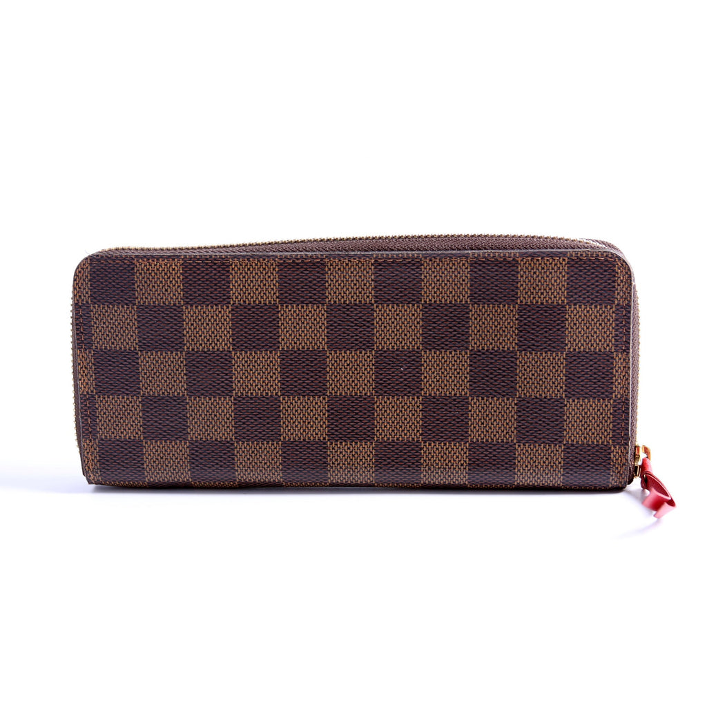 Clemence Wallet Damier Ebene Red