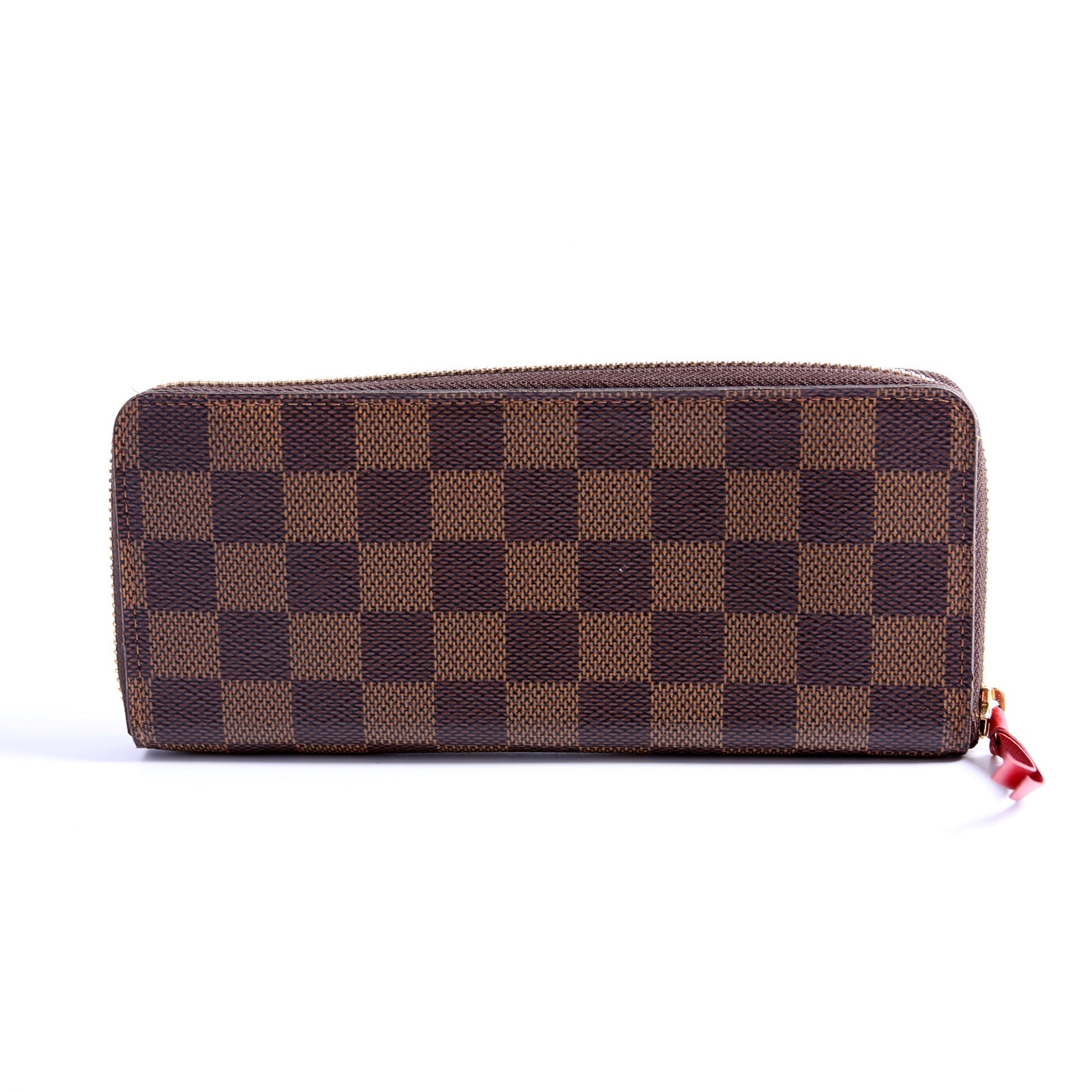 Clemence Wallet Damier Ebene Red