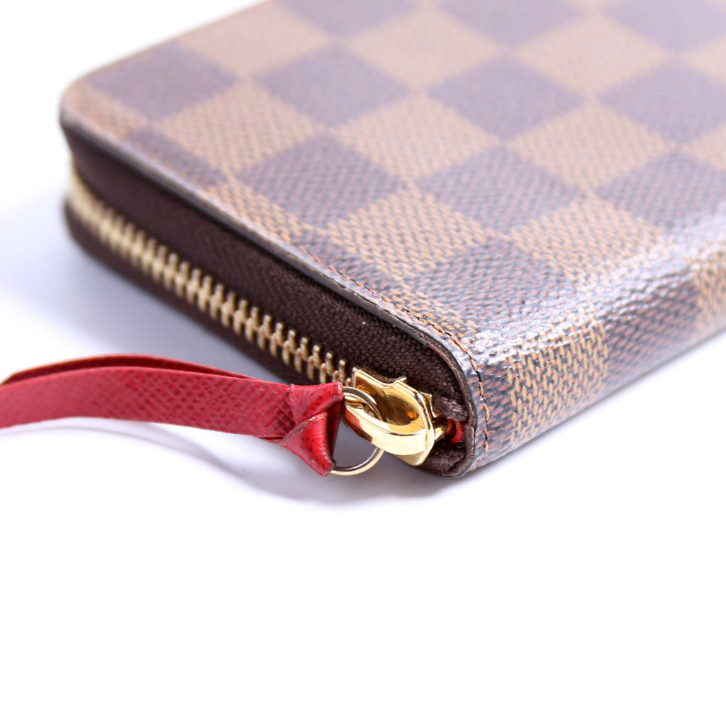 Clemence Wallet Damier Ebene Red