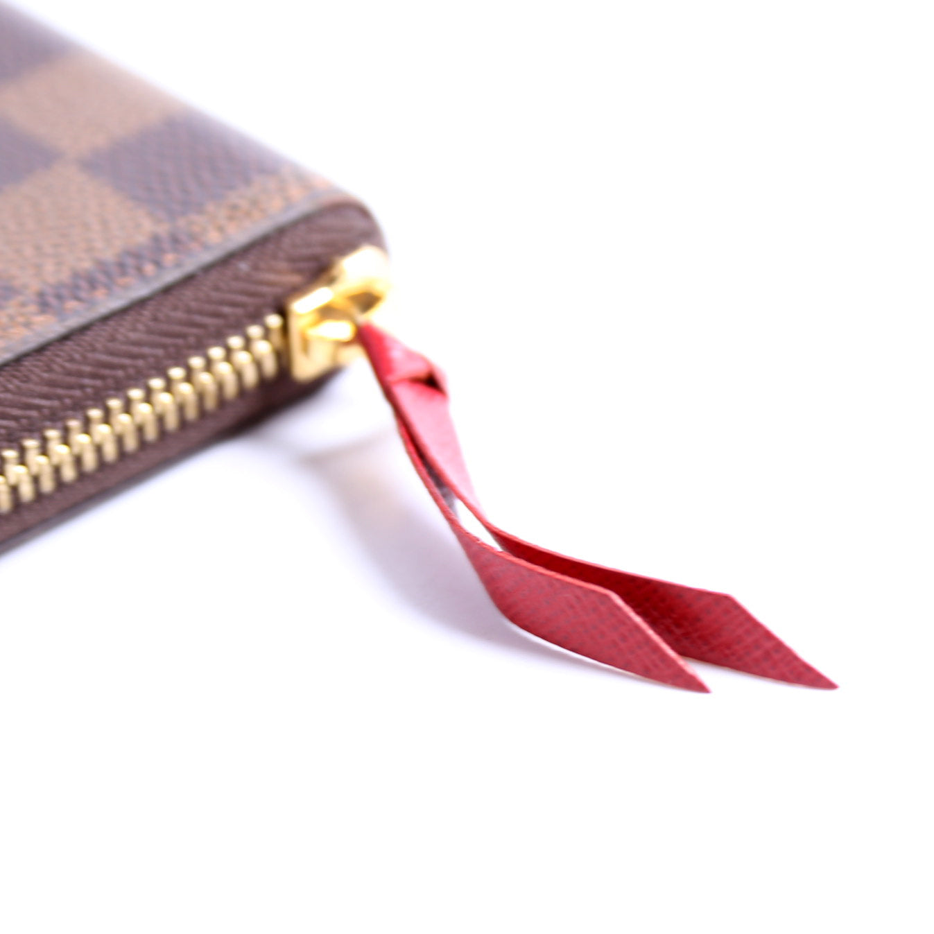 Clemence Wallet Damier Ebene Red