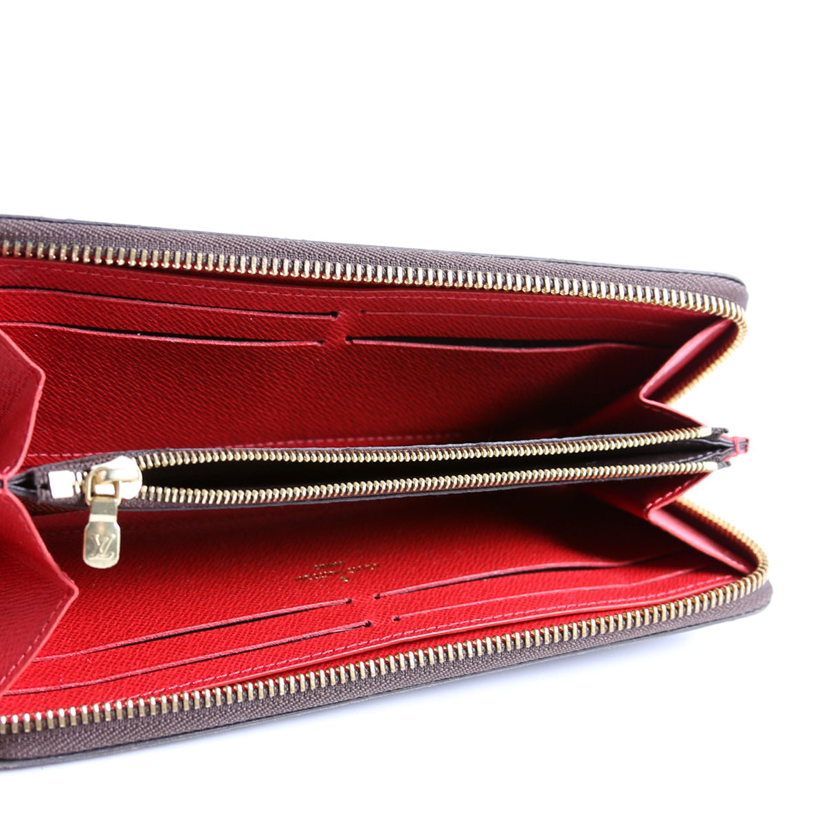Clemence Wallet Damier Ebene Red