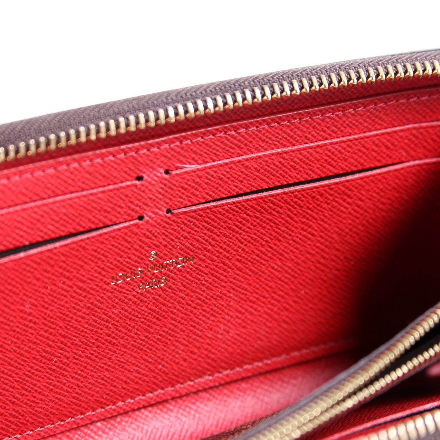 Clemence Wallet Damier Ebene Red