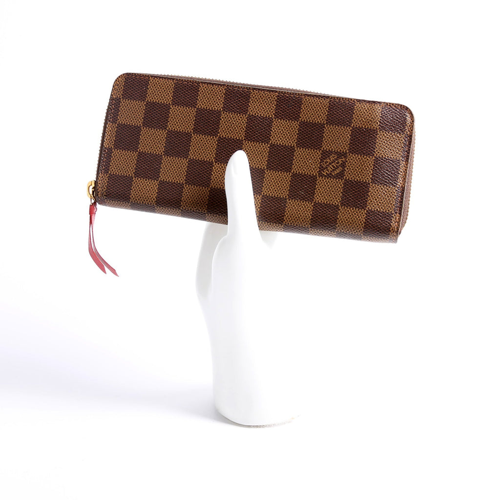 Clemence Wallet Damier Ebene Red