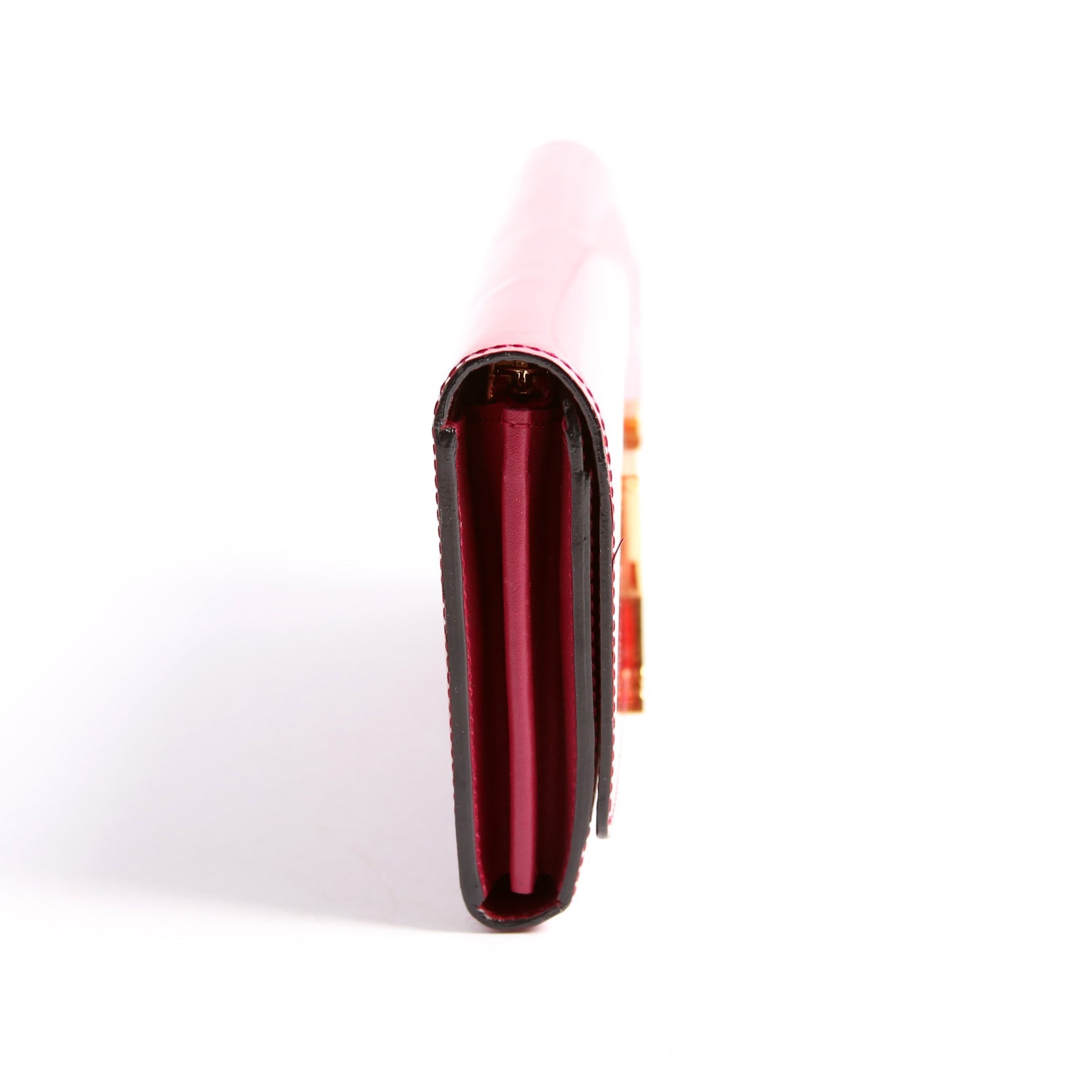 Louise Long Wallet Patent Berry