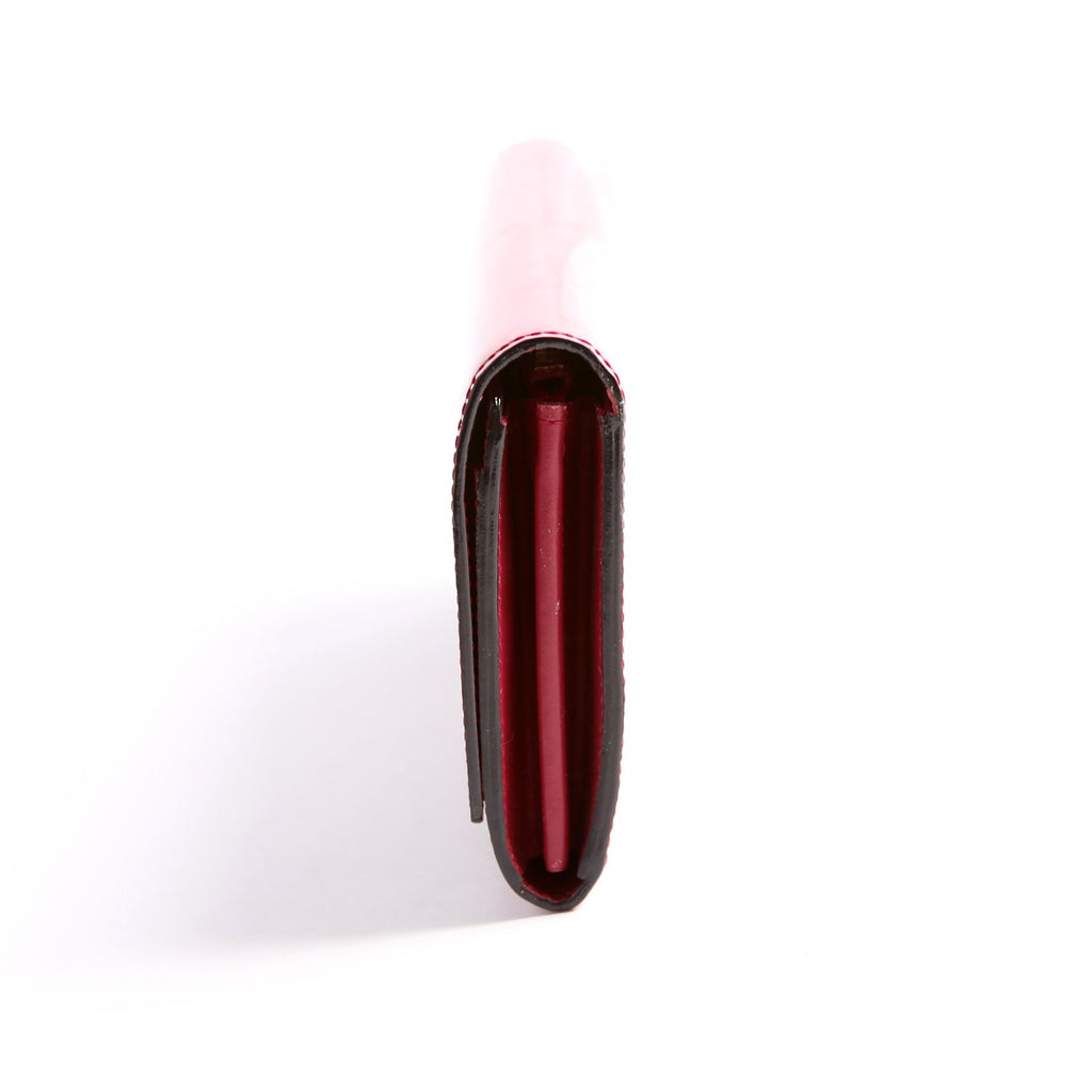 Louise Long Wallet Patent Berry