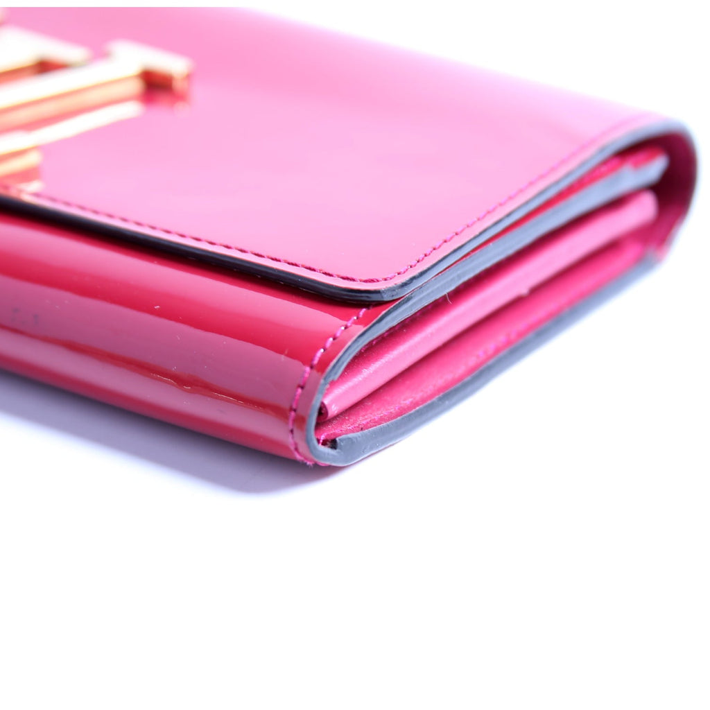 Louise Long Wallet Patent Berry