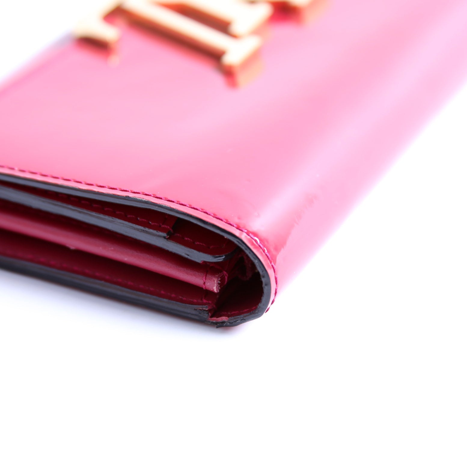 Louise Long Wallet Patent Berry