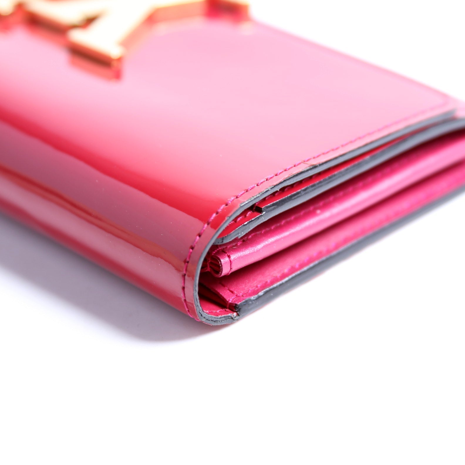 Louise Long Wallet Patent Berry