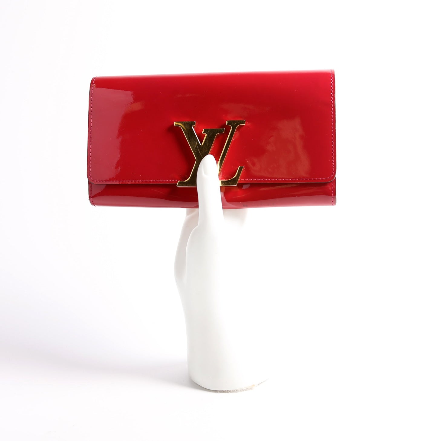 Louise Long Wallet Patent Berry
