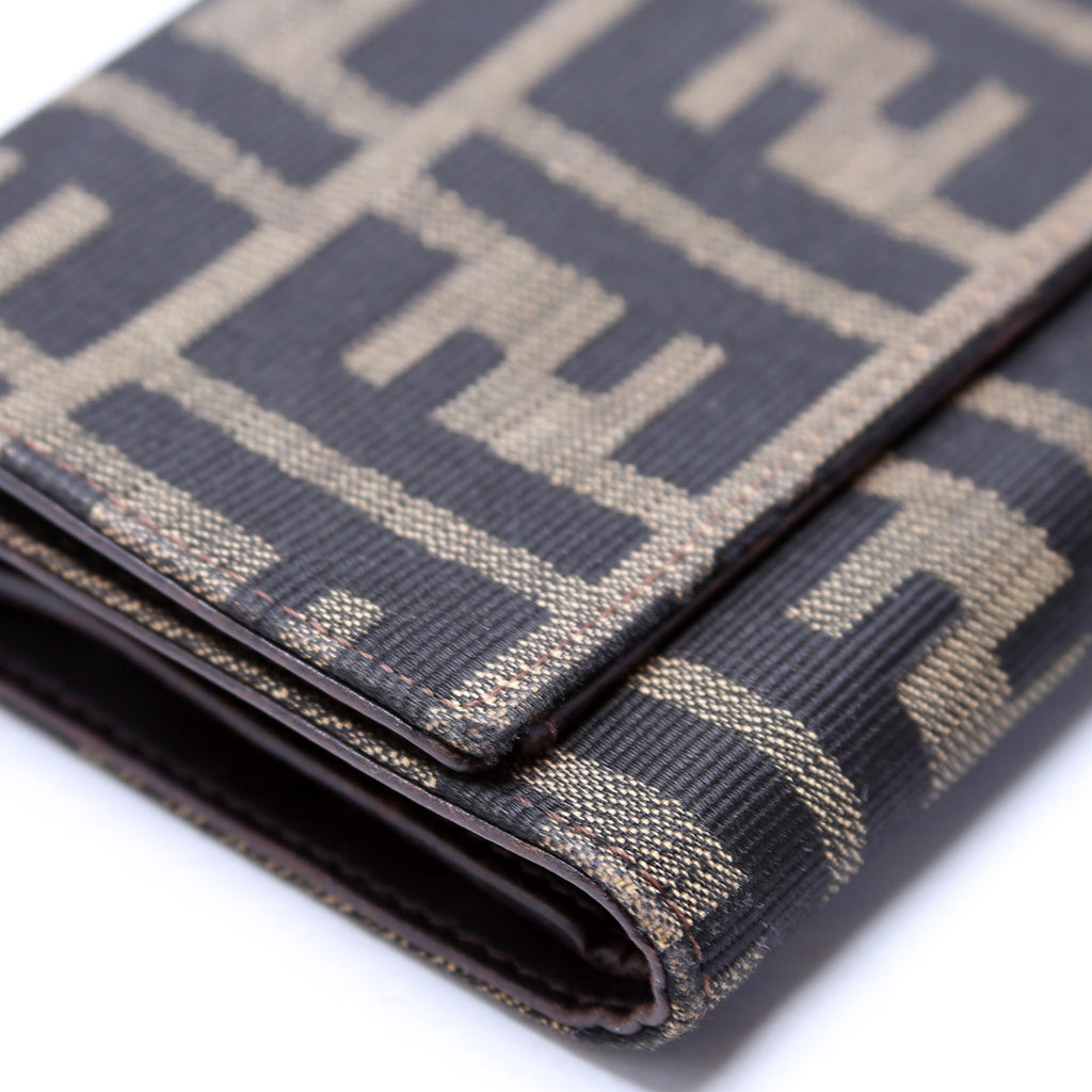 8M0011 Zucca Compact Trifold Wallet Brown