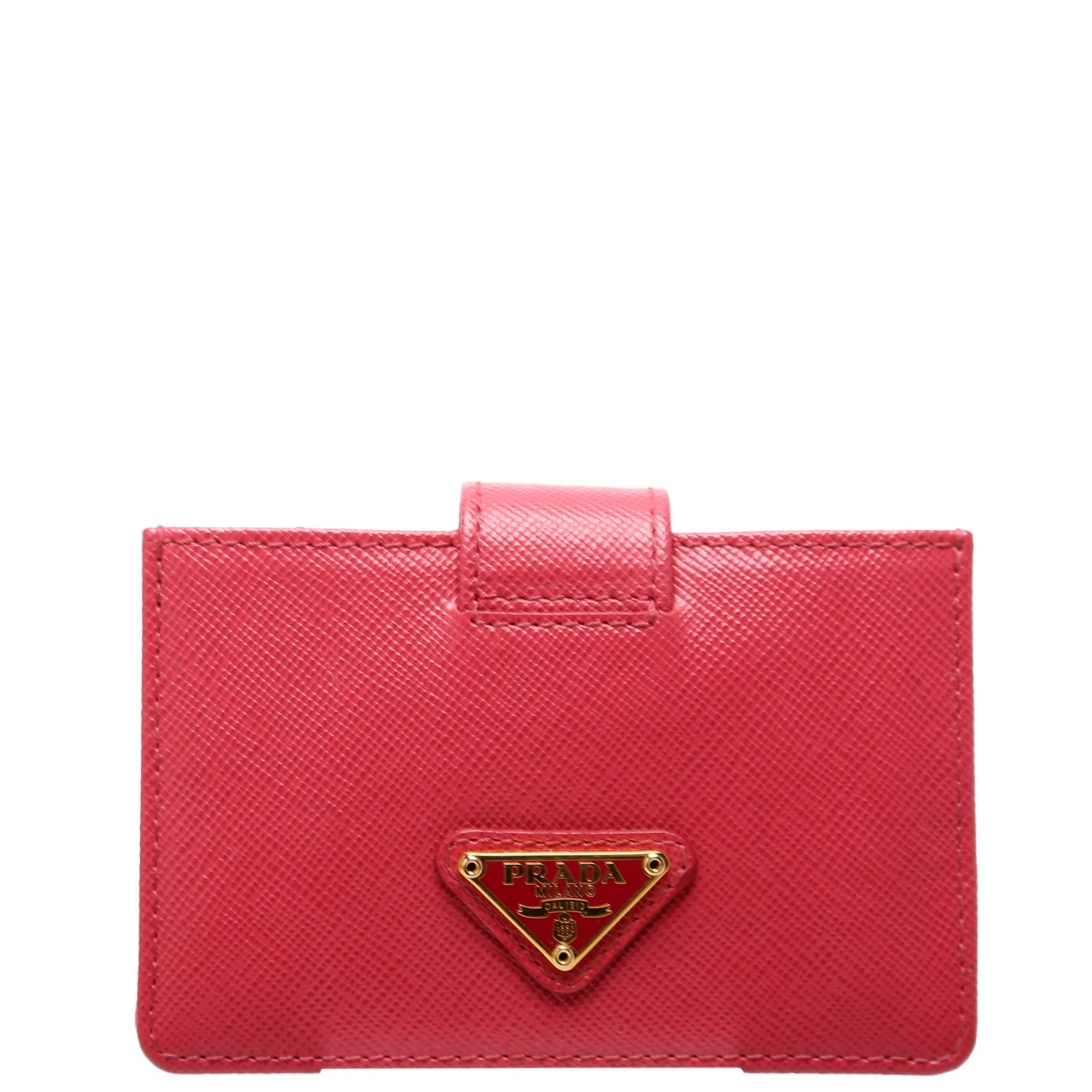 1M1211 Saffiano 5-Guest Card Holder Pink