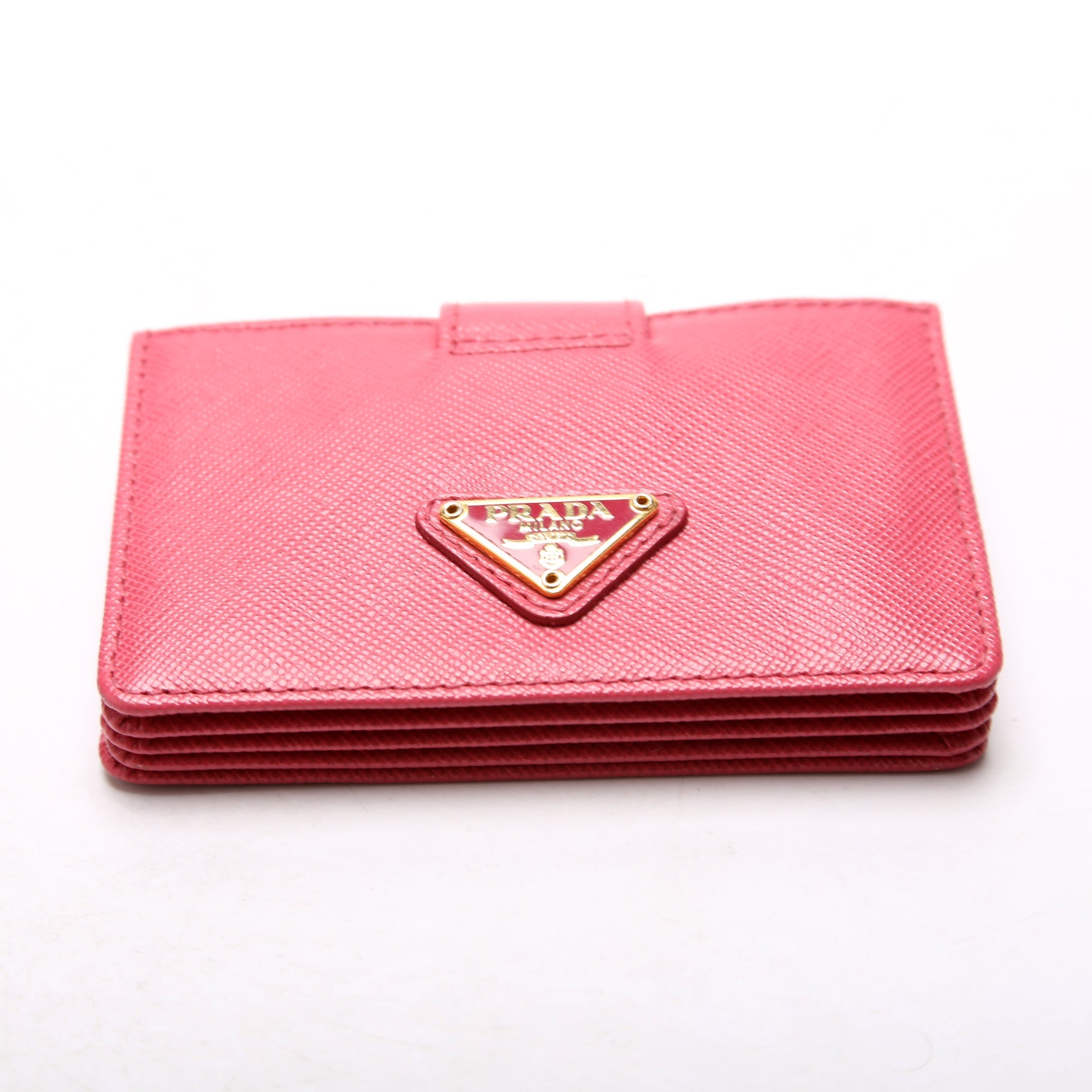 1M1211 Saffiano 5-Guest Card Holder Pink