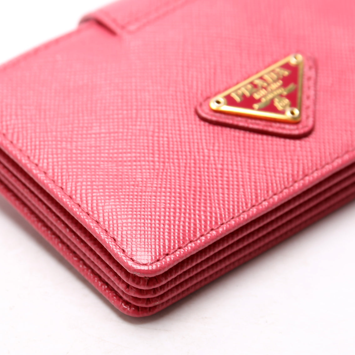 1M1211 Saffiano 5-Guest Card Holder Pink