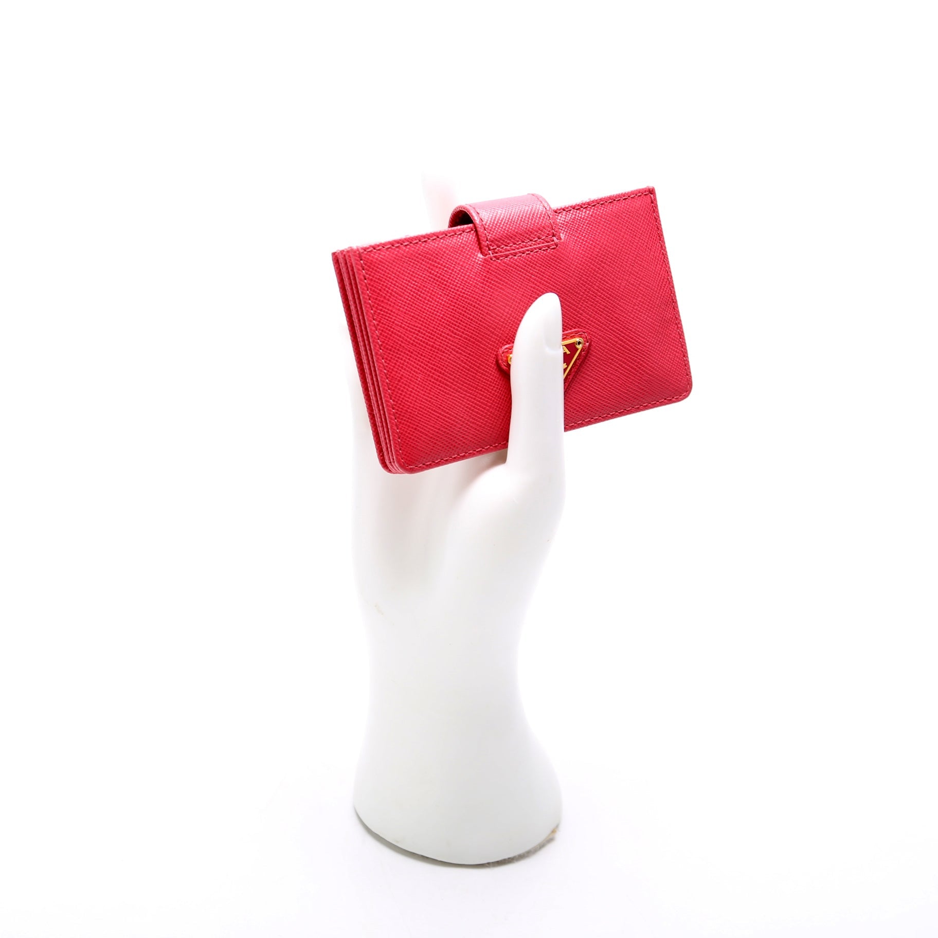 1M1211 Saffiano 5-Guest Card Holder Pink
