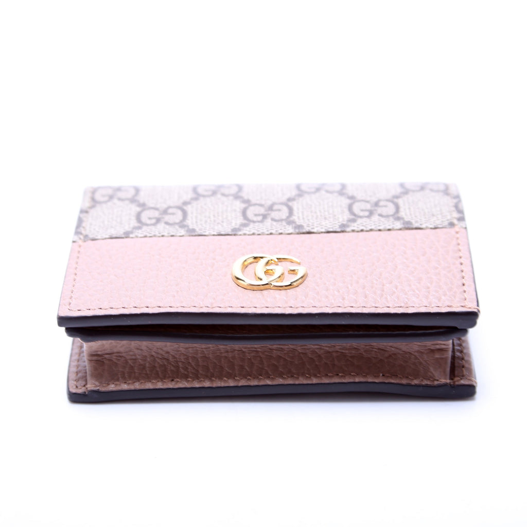 658610 GG Supreme Marmont Card Case Tan